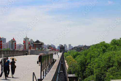 Canvas Print City wall of XI'an city. China.