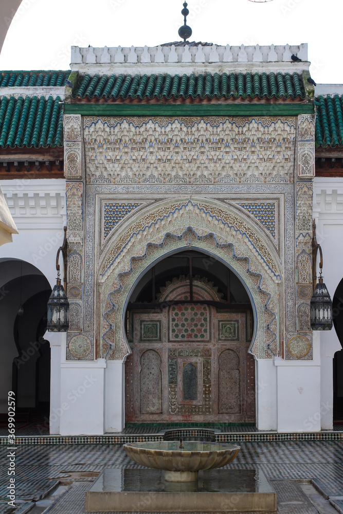 The mosque-University of al - Karaouine, one of the oldest educational institutions of all Arab States. Fes. Morocco