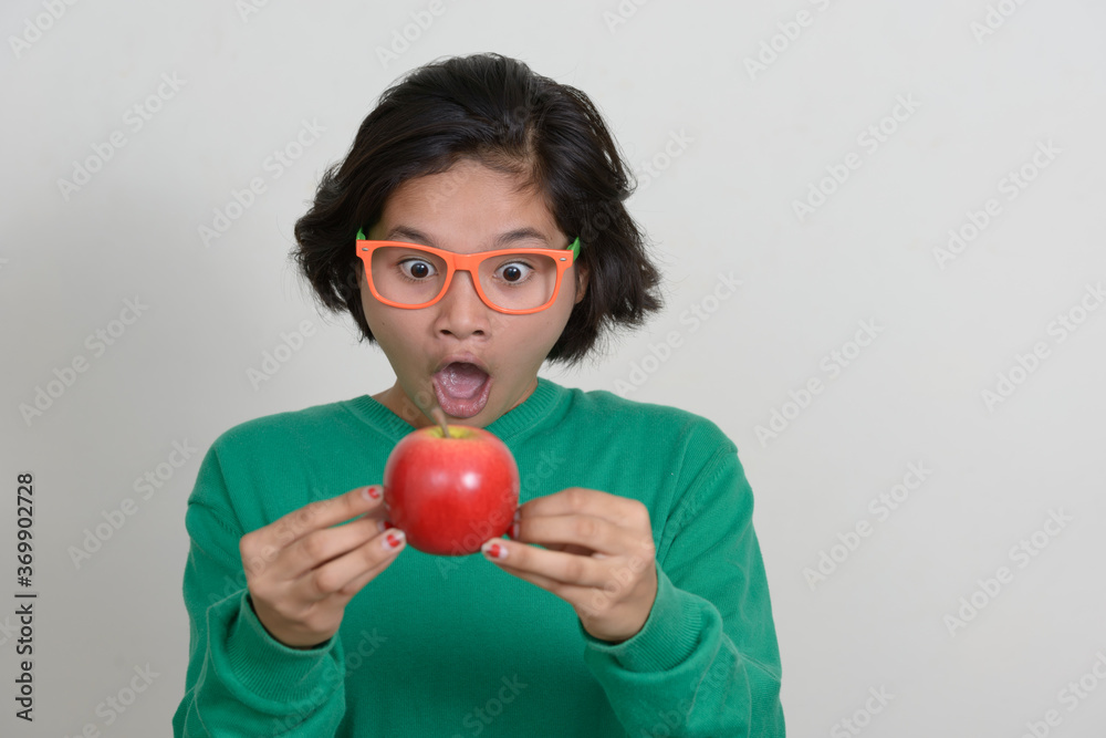 Portrait of young Asian teenage girl with short hair Portrait of young Asian teenage girl with short hair