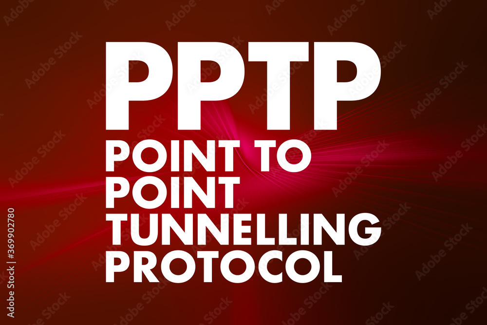 Obraz premium PPTP - Point to Point Tunnelling Protocol acronym, technology concept background