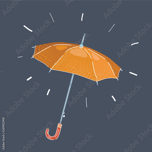 red umbrella isolated on white background