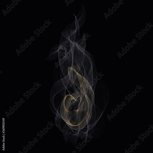 White cigarette smoke waves. White hot steam over cup for dark. Transparent special effect of hot steam for cafe menu food, meal, tea, coffee, bbq and steak. 