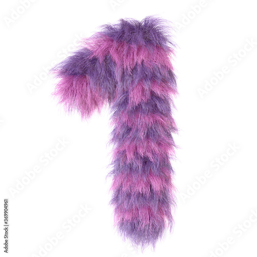 3d decorative cartoon fun animal fur number 1