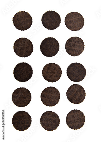 Crackers on white background.