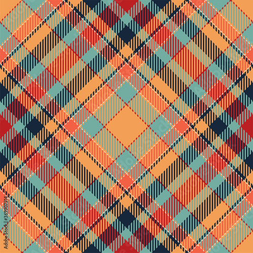 Tartan scotland seamless plaid pattern vector. Retro background fabric. Vintage check color square geometric texture.