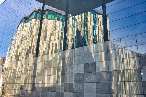 Reflection of the Uni Church in Leipzig photo