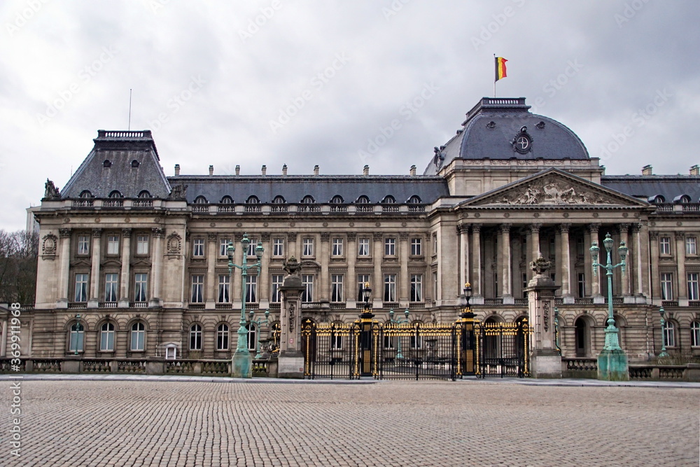 View at the Building of Royal Palace in Brussels. Brussels is the capital of Belgium.