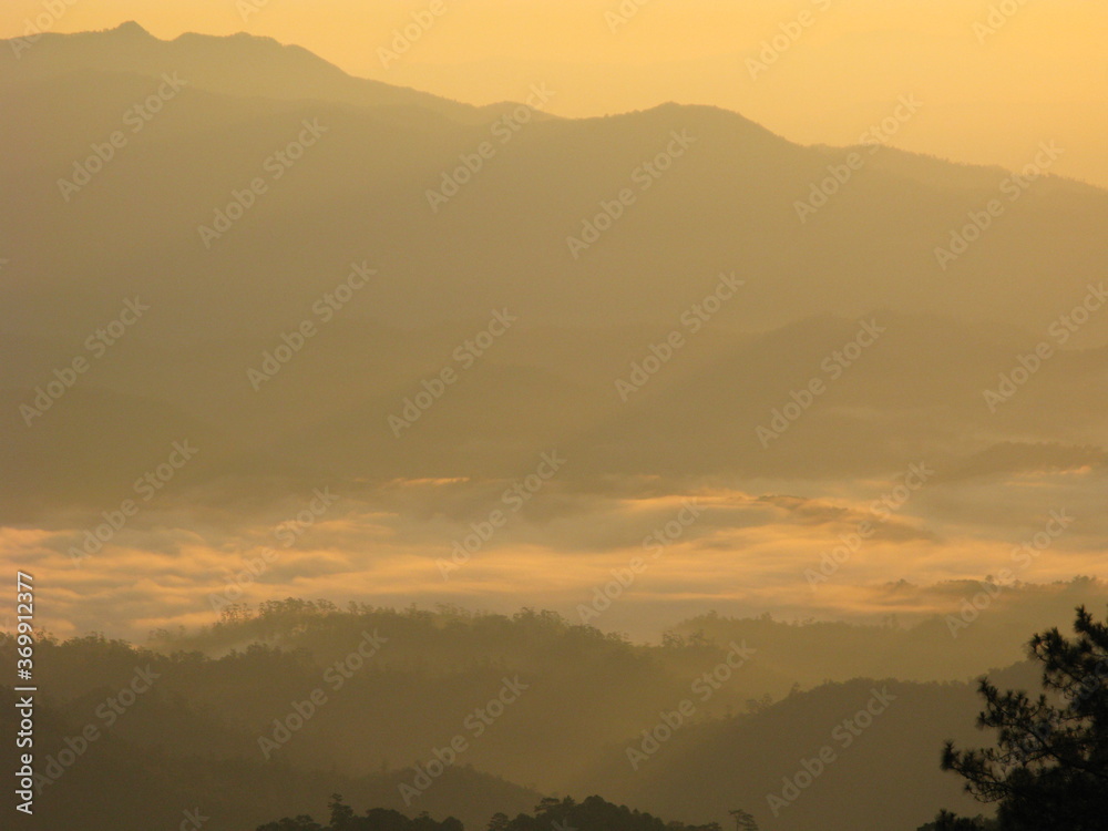 The spectacular sea of mist at Huai Nam Dang National Park.  