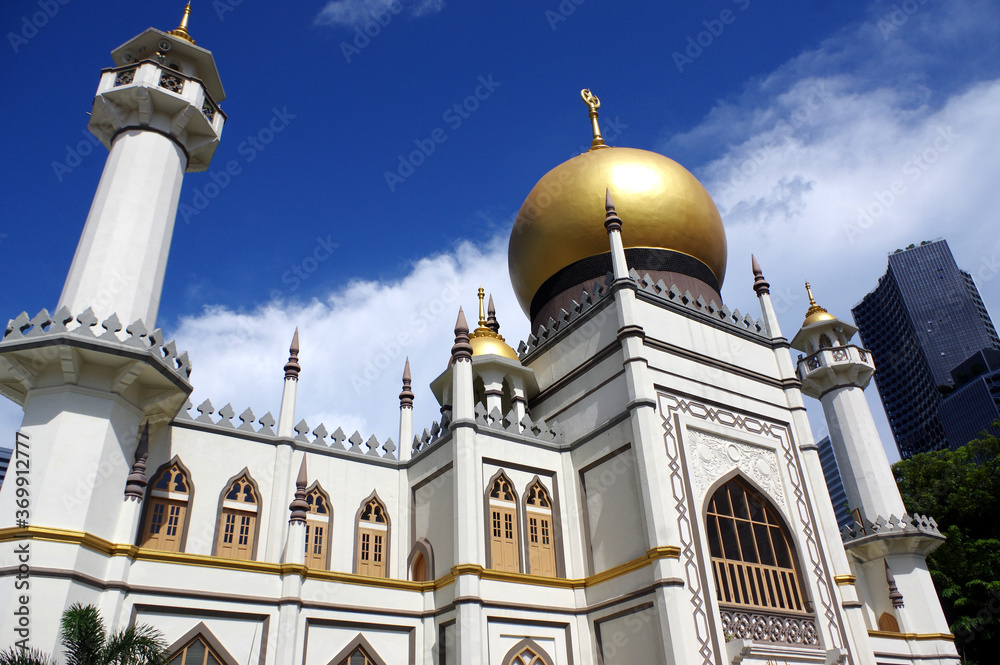 La mosquée Sultan ou Masjid Sultan, Singapour, Asie