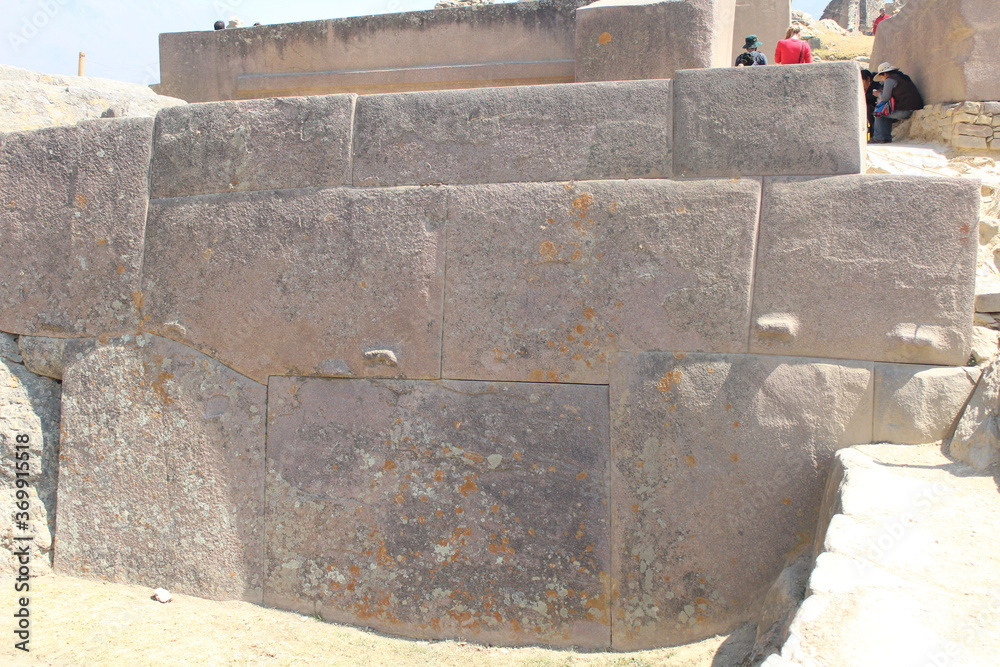 Megalithic rocks in inca sun temple ollantytambo Megalithic rocks in inca sun temple ollantytambo