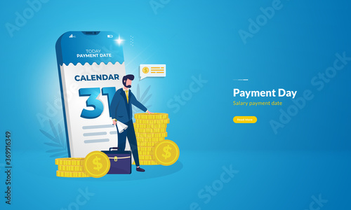 Payment salary or payday illustration concept