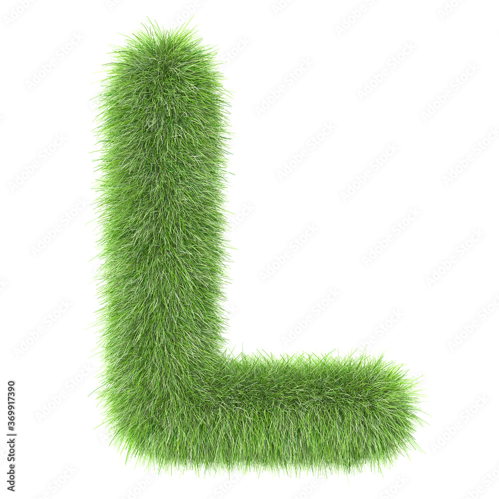 3d Grass creative cartoon nature decorative letter L 3d Grass creative cartoon nature decorative letter L