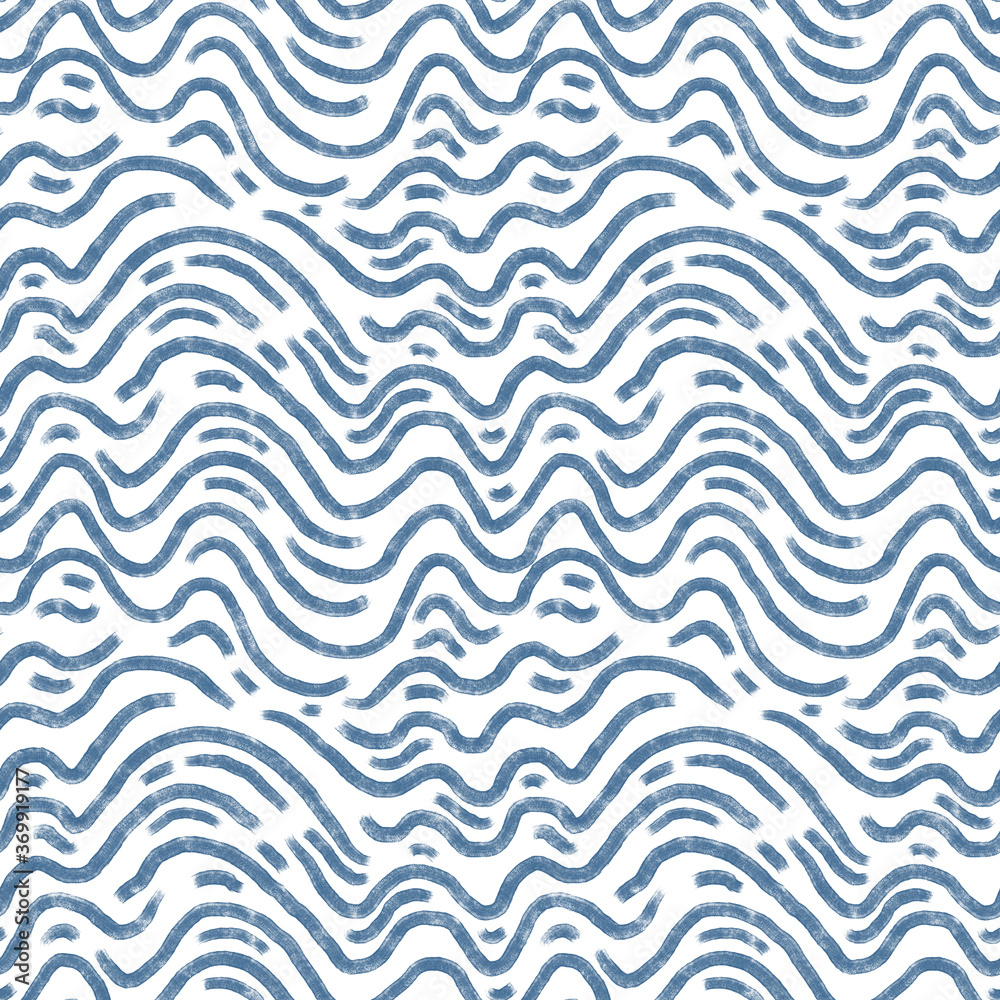 Seamless pattern with blue waves. Design for backdrops with sea, rivers or water texture. Repeating texture. Figure for textiles. Seamless pattern with blue waves. Design for backdrops with sea, rivers or water texture. Repeating texture. Figure for textiles.