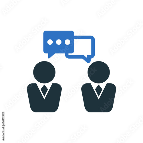 Business discussion icon