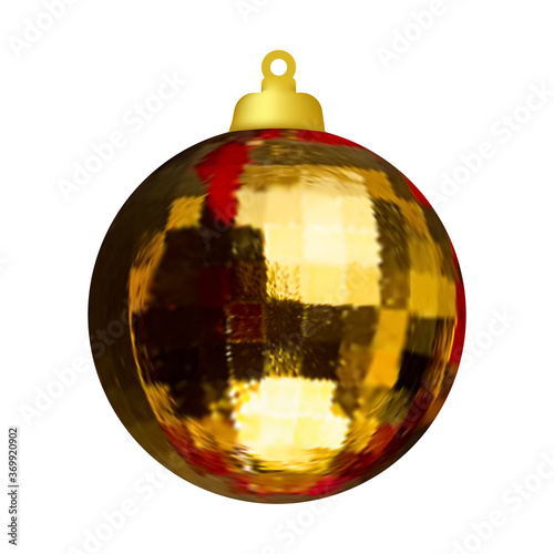 Christmas ball on the tree. Christmas decoration. Vector image