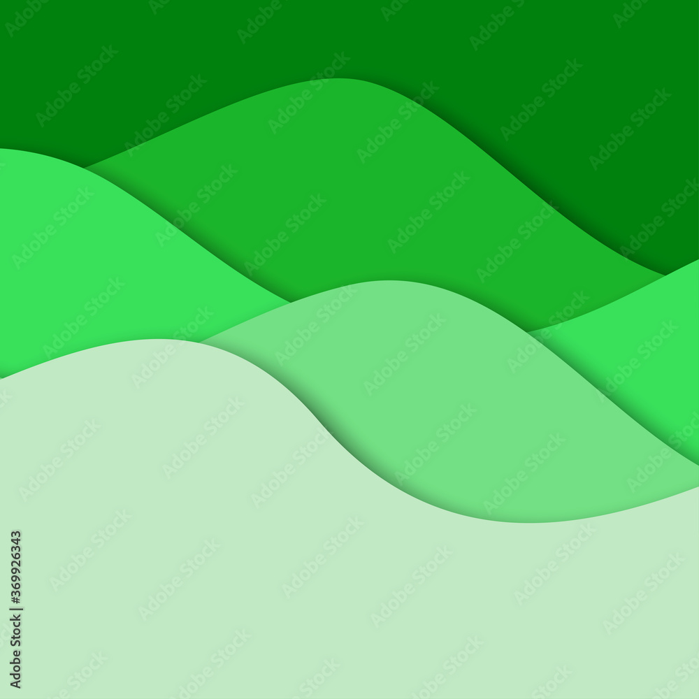Fototapeta premium 3D abstract background and paper cut shapes, vector illustration