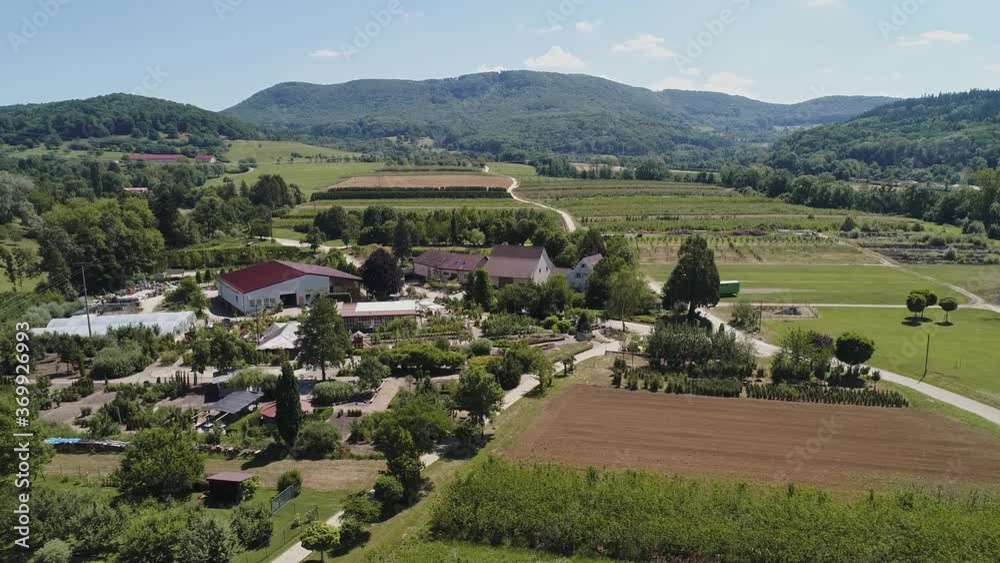 Aerial shot on Reutenberg near Weilheim an der Teck Germany Aerial shot on Reutenberg near Weilheim an der Teck Germany
