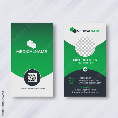 Doctor and medical business card template