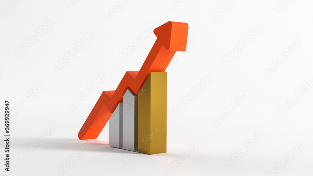 3d rendering of a red upward economic trend graph and histogram
3d rendering of a red upward economic trend graph and histogram