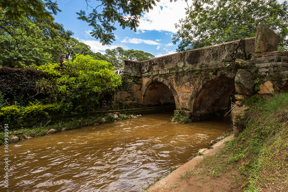 Stone bridge over Rio das Mortes, built in 1703 in Tiradentes - Minas Gerais, Brazil
