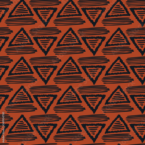 Printed textured embroidery Navajo tribal vector seamless repeat pattern design. Great for home decor, wrapping, fashion, scrapbooking, wallpaper, gift, kids, apparel.