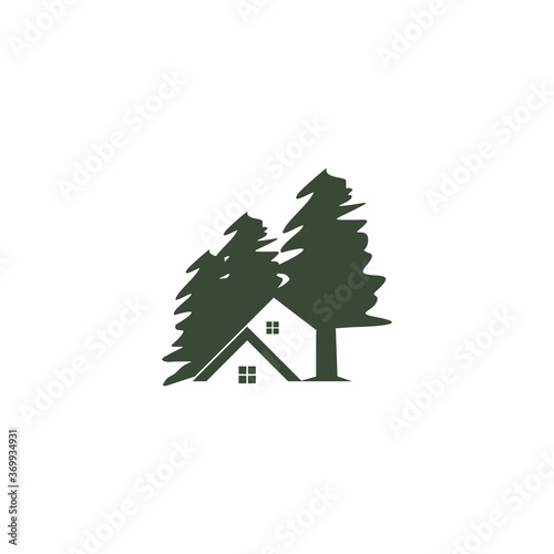 Real estate logo, home tree