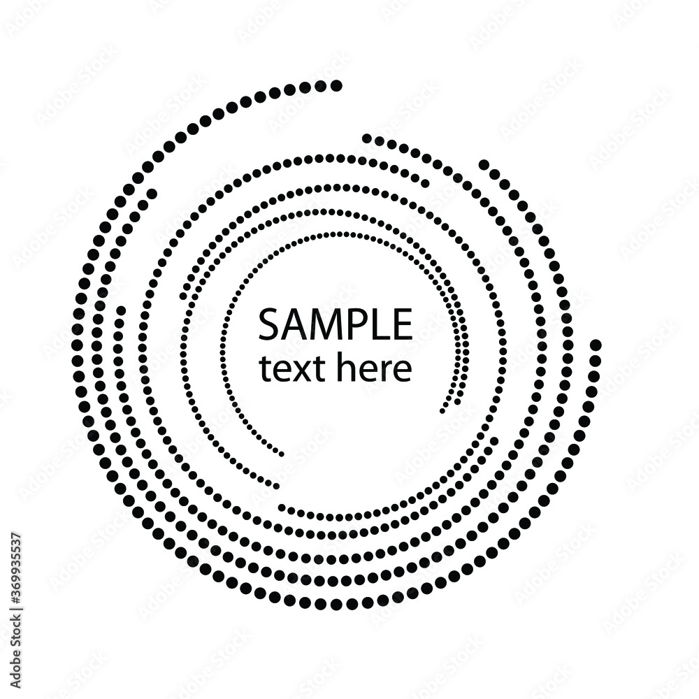 Halftone dots in circle form. round logo . vector dotted frame . design element Halftone dots in circle form. round logo . vector dotted frame . design element