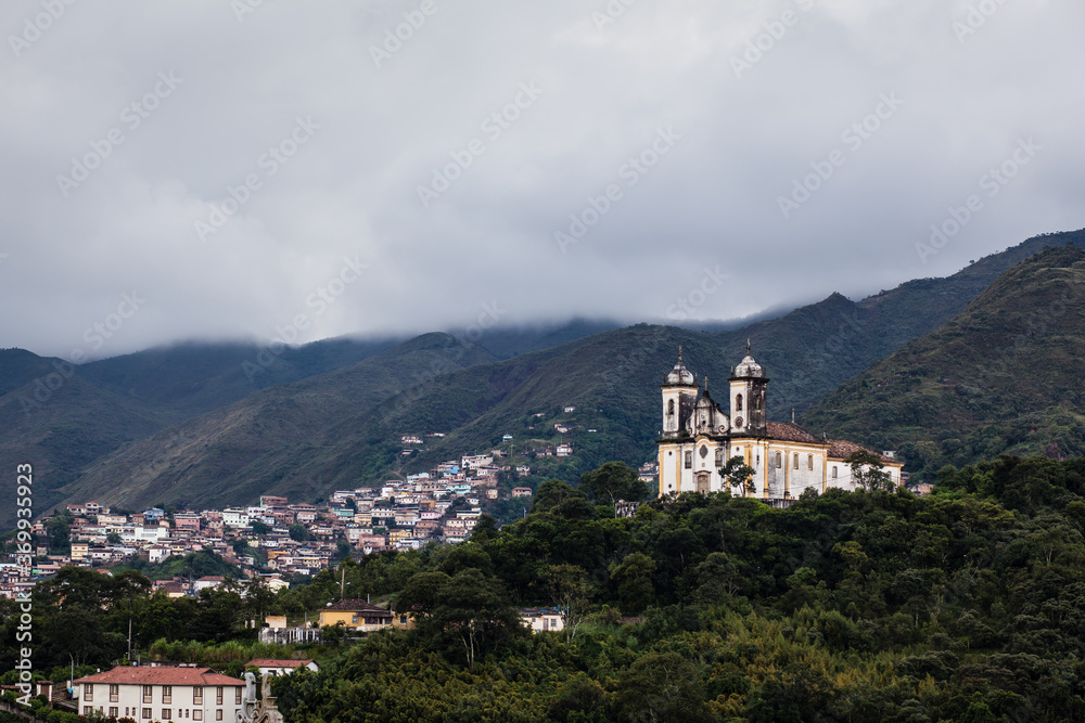 View of the unesco world heritage city of Ouro Preto in Minas Gerais -  Brazil