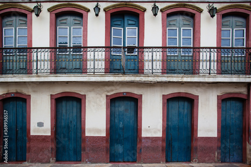 View of the unesco world heritage city of Ouro Preto in Minas Gerais - Brazil