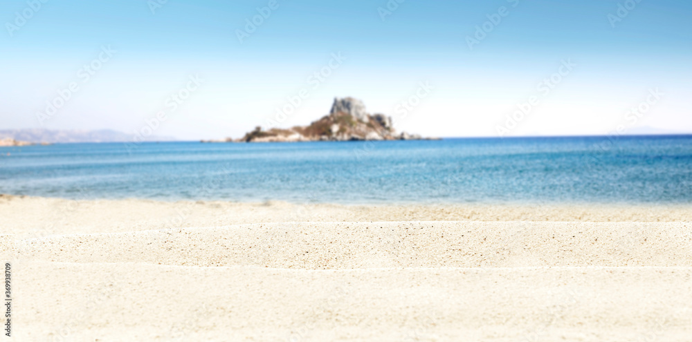 Summer background of sand and free space for your decoration 