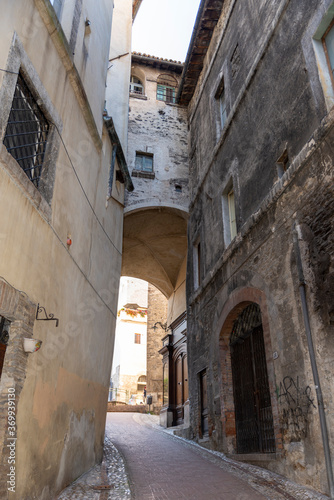 architecture of streets and buildings in the center of spoleto © Federico