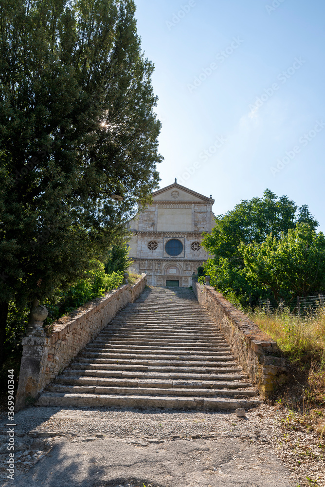 church of san pietro ex moenia on the road to go to monte luco of spoleto