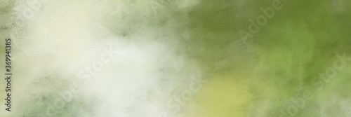 decorative abstract painting background texture with pastel gray, olive drab and dark khaki colors and space for text or image. can be used as horizontal header or banner orientation