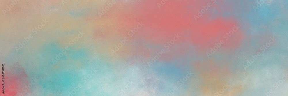 decorative abstract painting background texture with dark gray, pastel blue and cadet blue colors and space for text or image. can be used as horizontal header or banner orientation