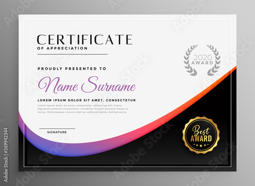 modern diploma certificate template for multipurpose use