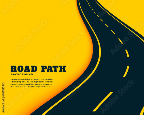 winding curve pathway road concept background design