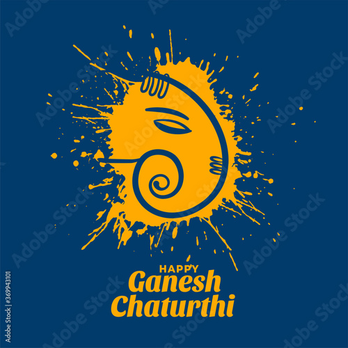 creative ganesh chaturthi festival wishes card design