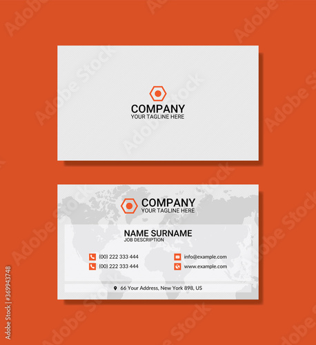 Wallpaper Mural Corporate Business card template, modern and minimal  background Torontodigital.ca