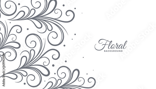 floral style background with text space area