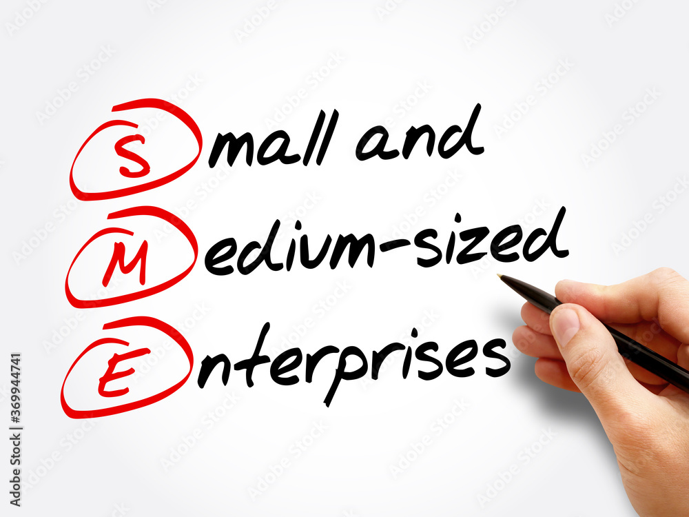 Fototapeta premium SME - Small And Medium-sized Enterprises acronym, business concept background