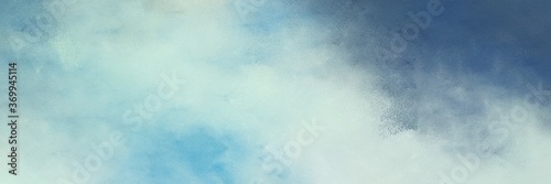 decorative vintage abstract painted background with pastel blue, teal blue and cadet blue colors and space for text or image. can be used as horizontal background texture