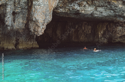 Underwater cave.