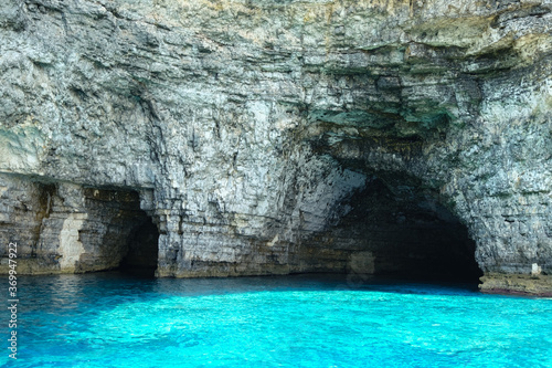 cave in the blue water