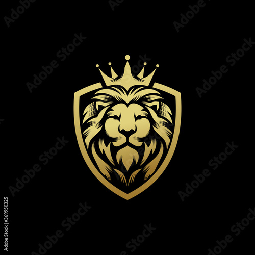 Fototapeta Naklejka Na Ścianę i Meble -  lion logo design vector template 
