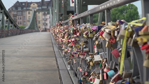 Wallpaper Mural Love locks at Eiserner Steg footbridge in Frankfurt am Main Germany Torontodigital.ca