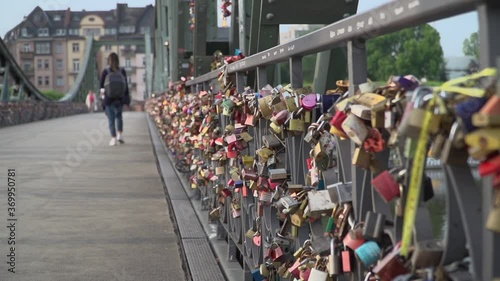 Wallpaper Mural Love locks at Eiserner Steg footbridge in Frankfurt am Main Germany Torontodigital.ca