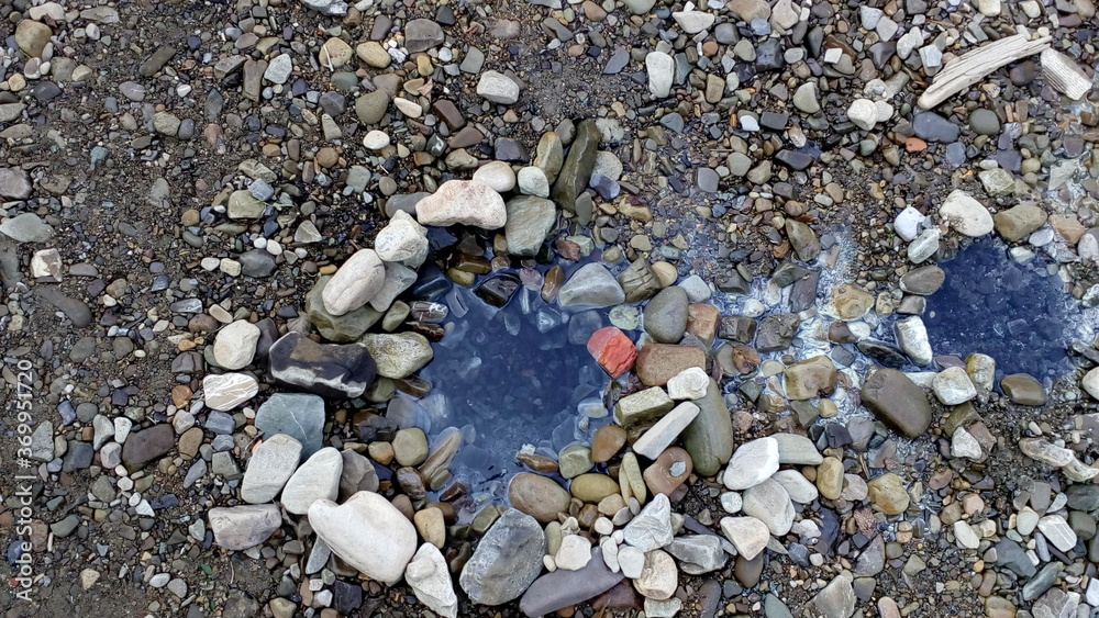 Natural source of water with sulfur among the stones. Natural source of water with sulfur among the stones.