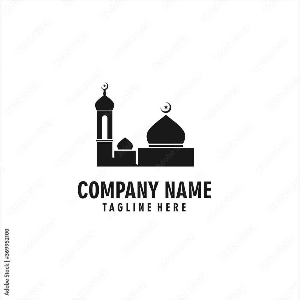 mosque silhouette logo icon