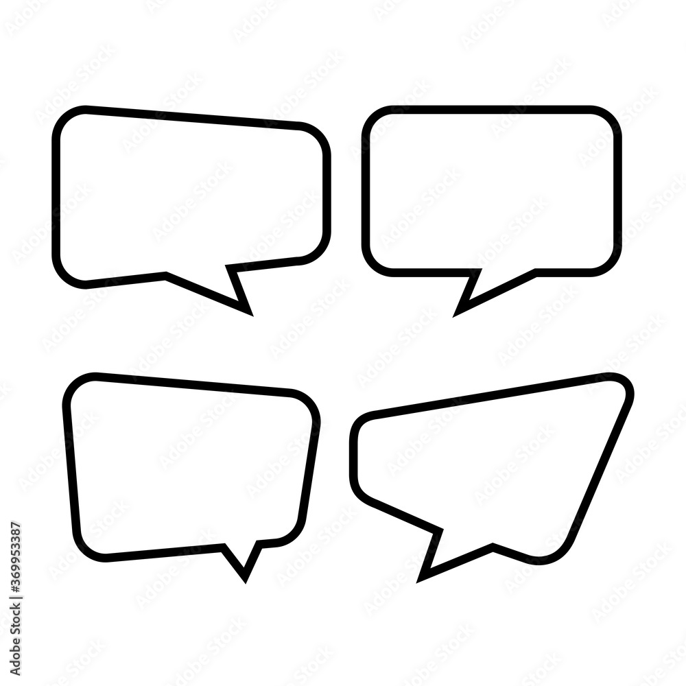 speech bubble isolated on white, speech balloon square sign for communication symbol, doodle line speech bubble for talk text, balloon message icon, dialog chatting graphic for icon talk, vector speech bubble isolated on white, speech balloon square sign for communication symbol, doodle line speech bubble for talk text, balloon message icon, dialog chatting graphic for icon talk, vector