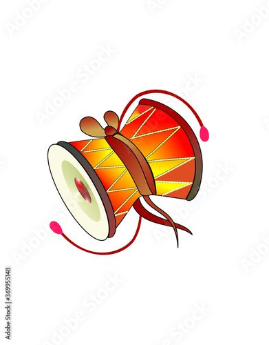 Damaru the power drum of deity Shiva 